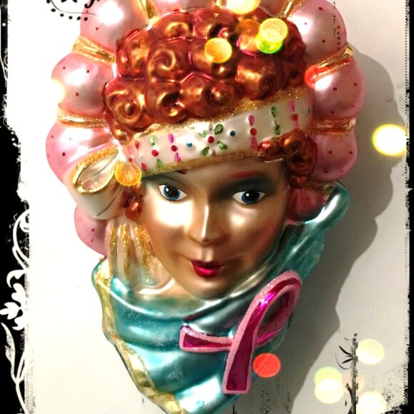 ✨ Rare Authentic Christopher Radko GOLDEN AGE LADY Faith Hopewell Glass Ornament - Picture 10 of 10